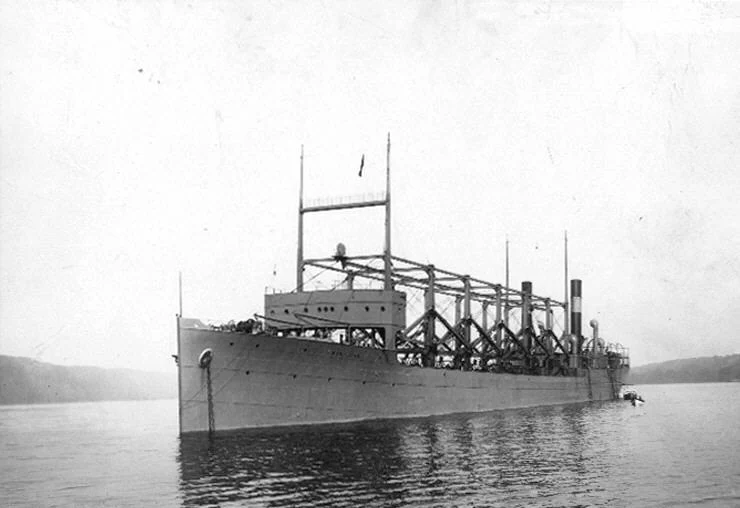 USS Cyclops im Hudson River, Oktober 1911, sieben Jahre vor dem Verschwinden