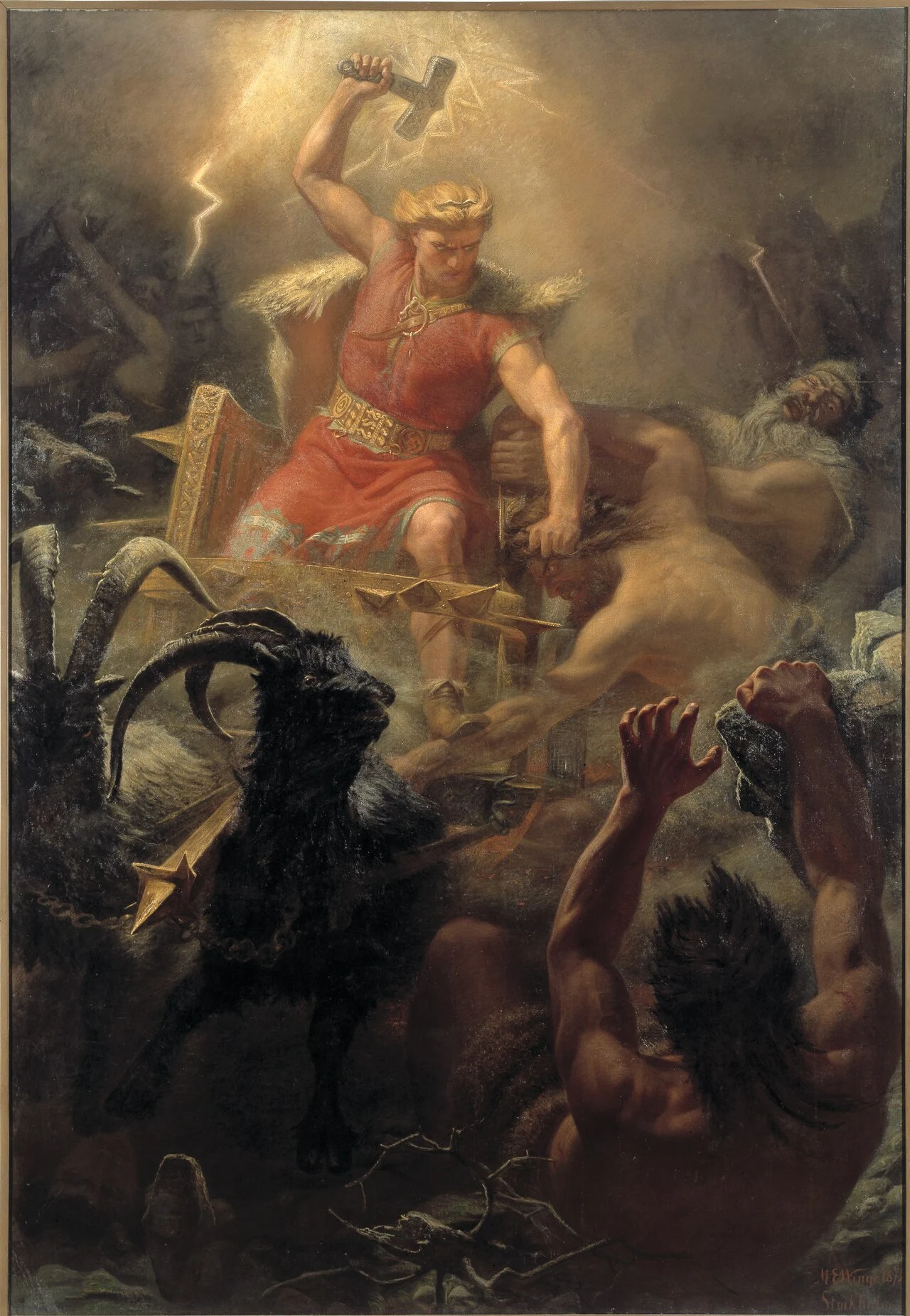 Thors Kampf mit den Riesen — Mårten Eskil Winge, 1872