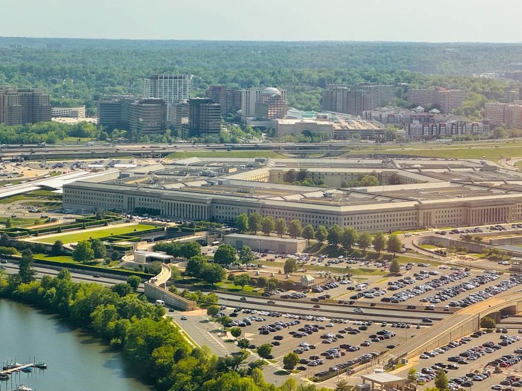 Luftaufnahme des Pentagon in Arlington, Virginia